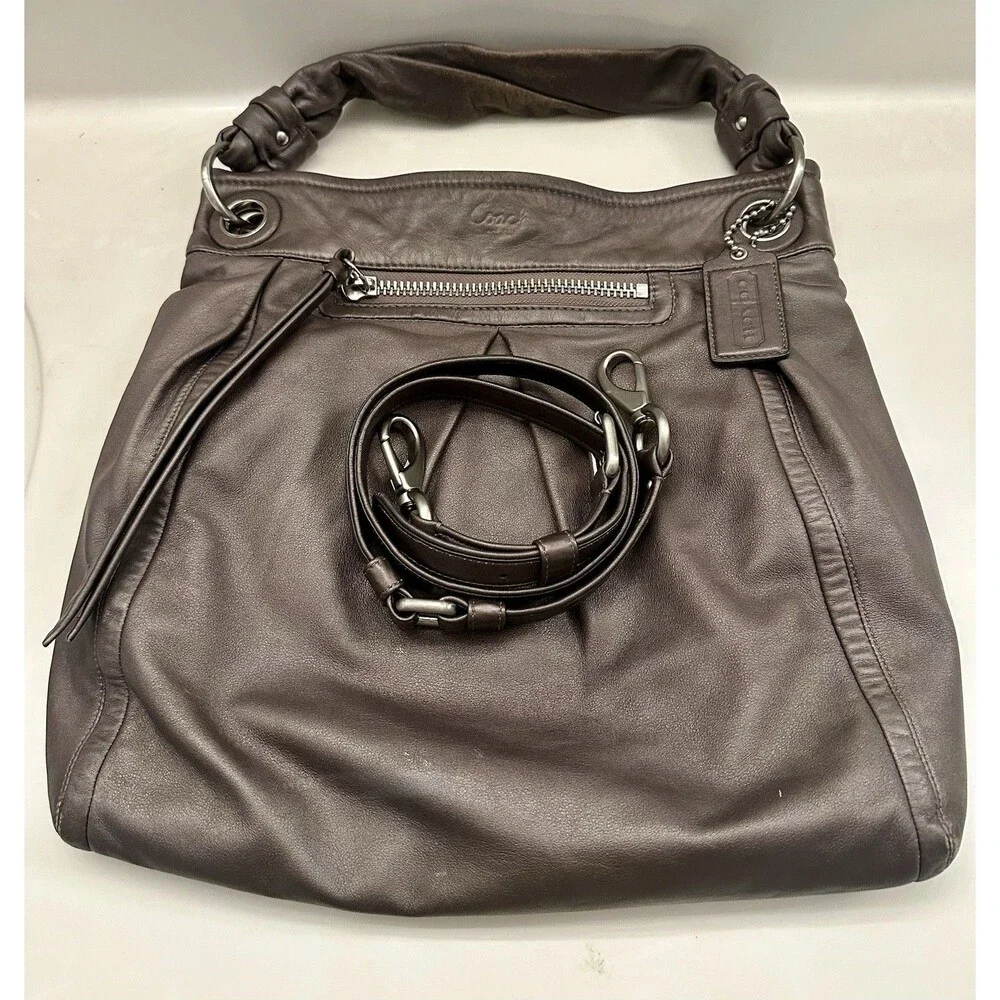 Coach Bag Parker Hippie Crossbody Shoulder Bag Metallic Taupe Beauty 13411